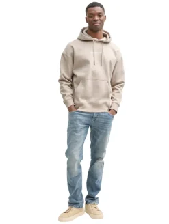 Relaxed Hoodie Sweatshirt mit Logo-Print light dove grey