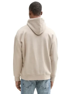 Relaxed Hoodie Sweatshirt mit Logo-Print light dove grey