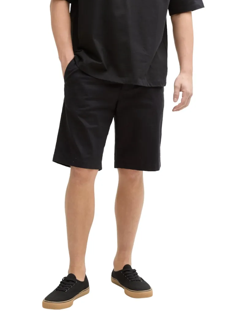 Relaxed Shorts mit Leinenanteil black