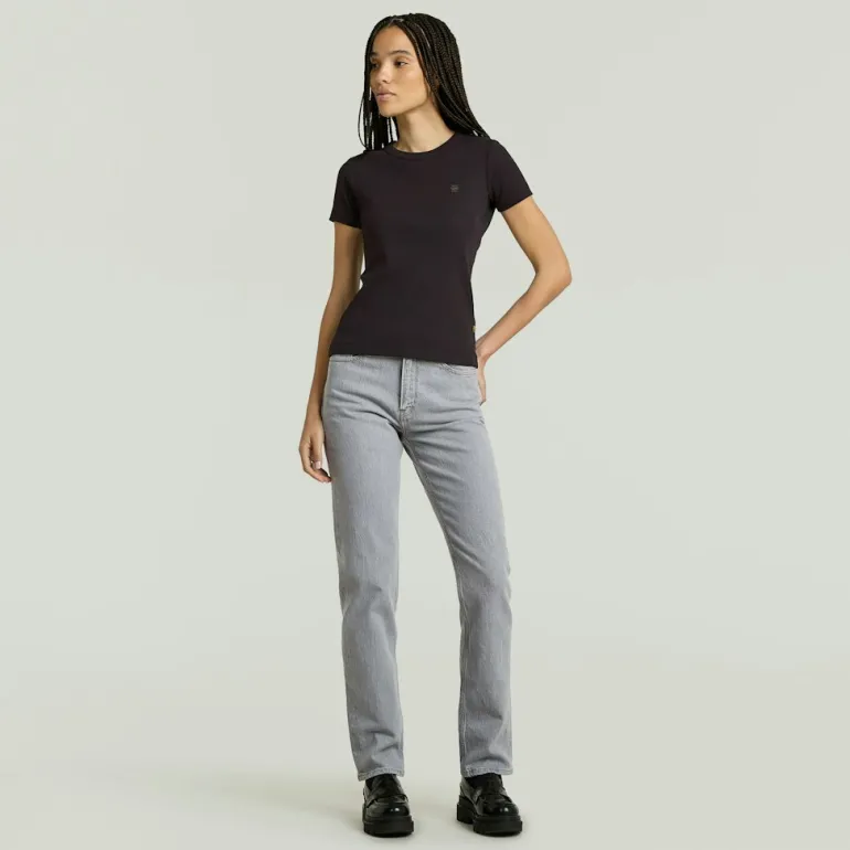 Rib cap sleeve wmn dk black