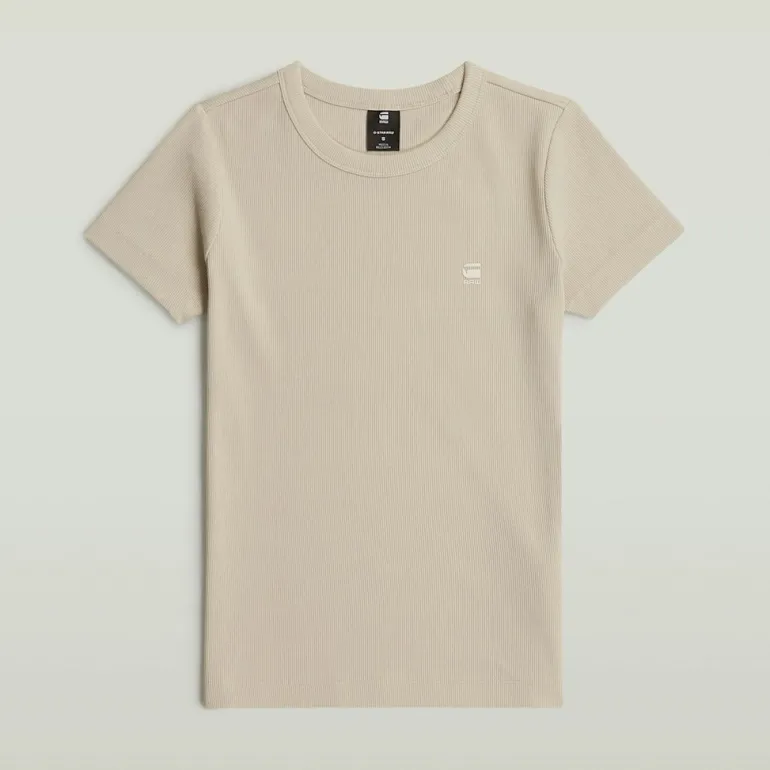 Rib cap sleeve wmn dk brick