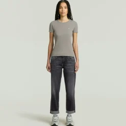 Rib cap sleeve wmn wild dove
