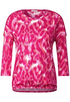 Ripp Schulter Shirt pink sorbet