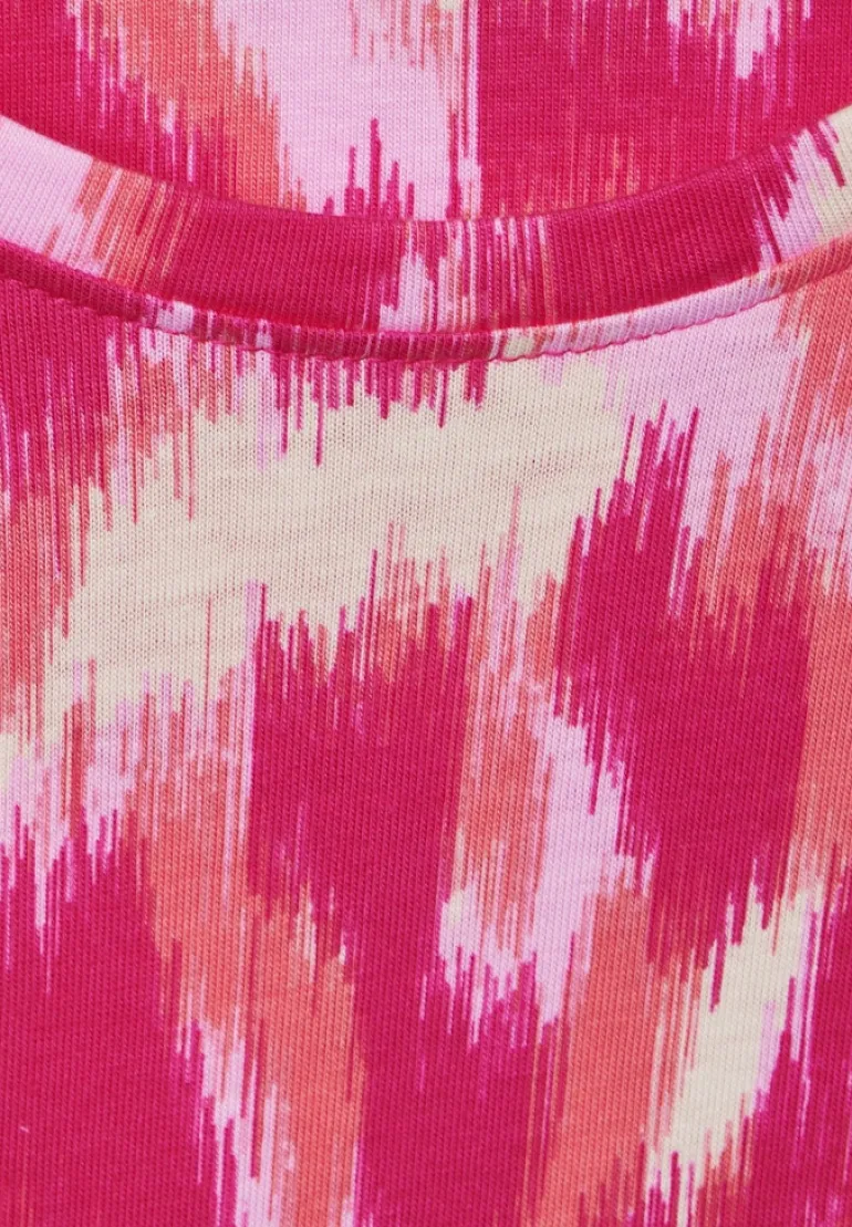 Ripp Schulter Shirt pink sorbet