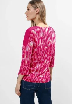 Ripp Schulter Shirt pink sorbet