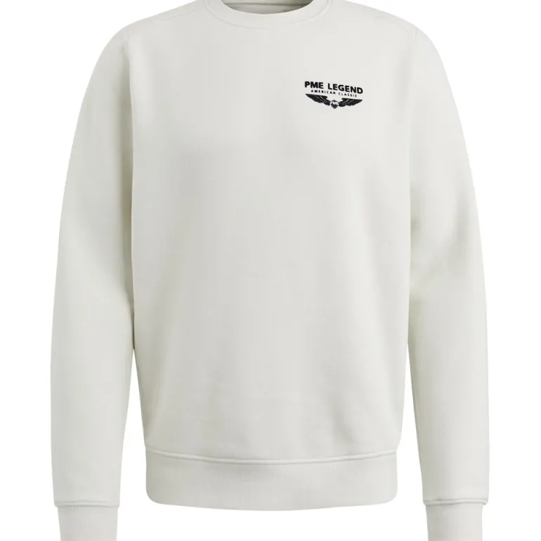 R-neck brushed sweat vaporous gray