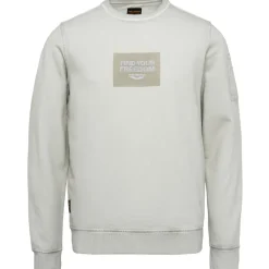 R-neck cold-dye terry silver lining