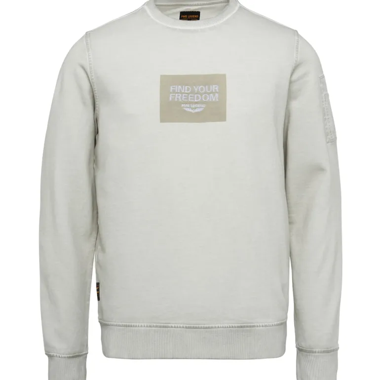 R-neck cold-dye terry silver lining