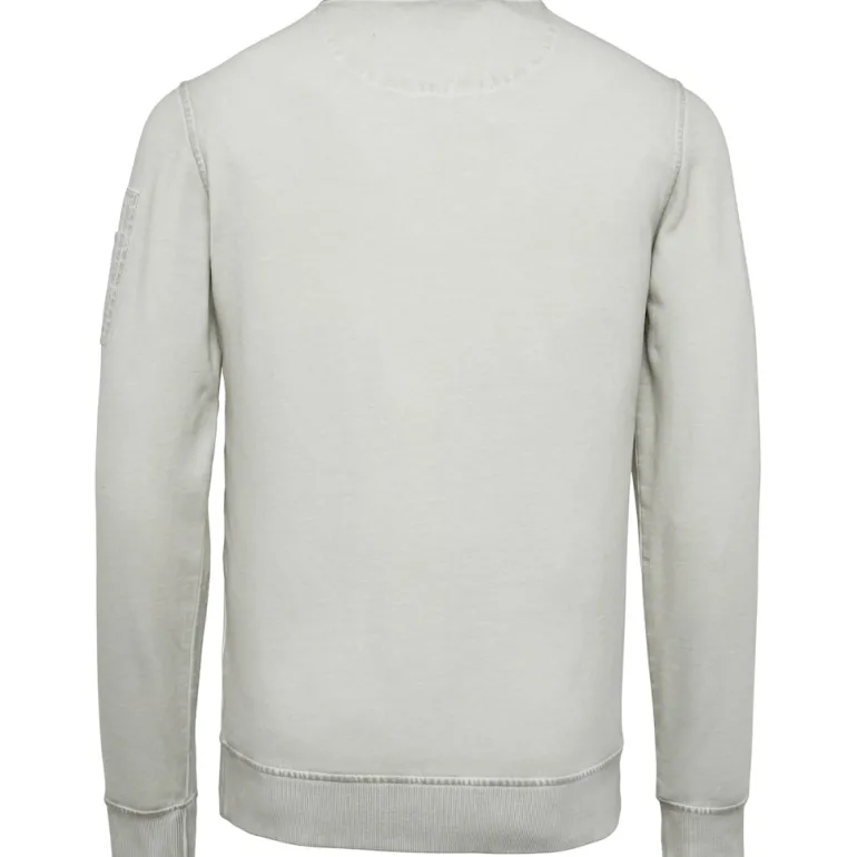 R-neck cold-dye terry silver lining