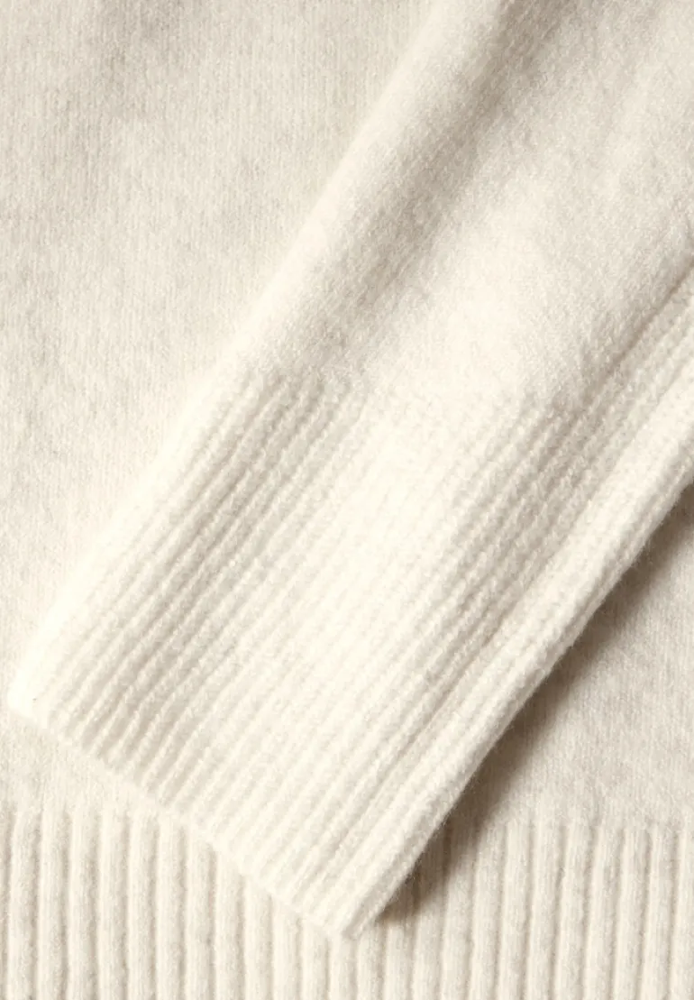 Rollkragenpullover birch white melange