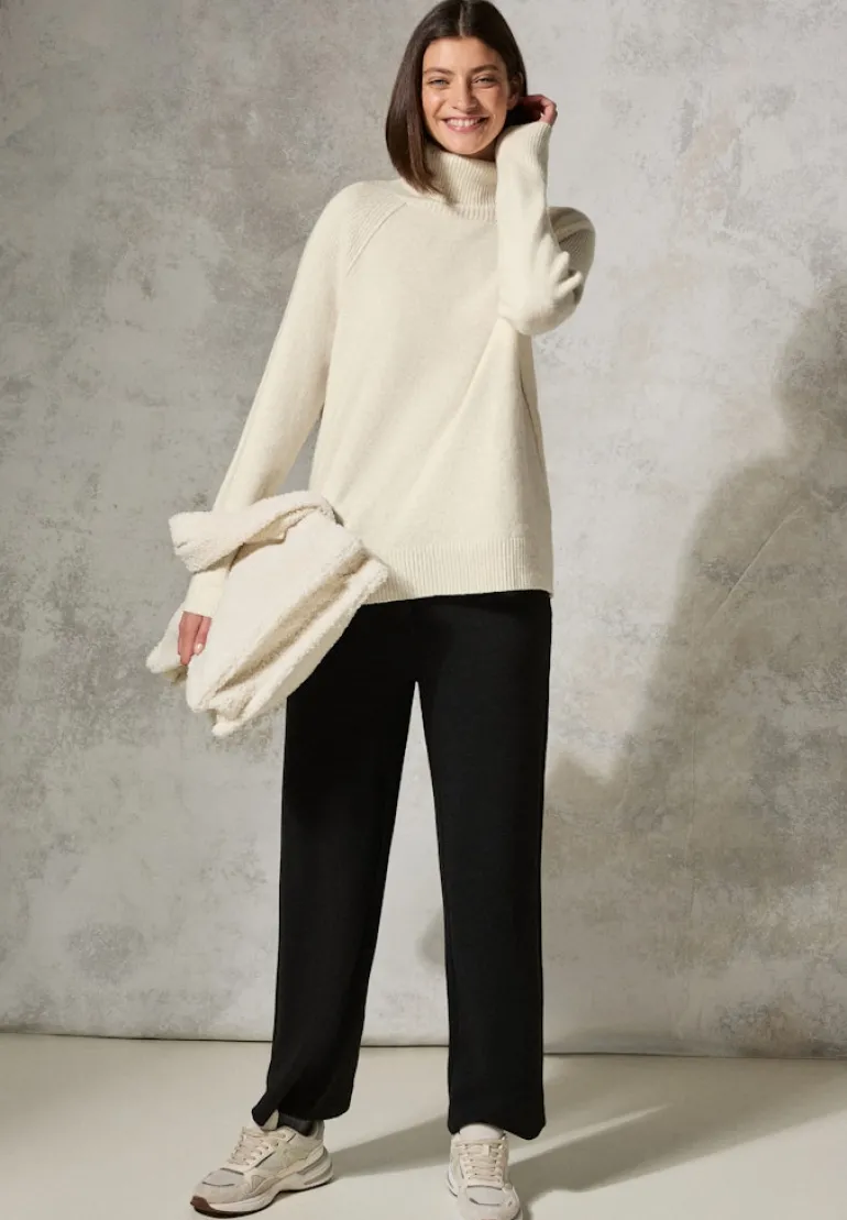 Rollkragenpullover birch white melange
