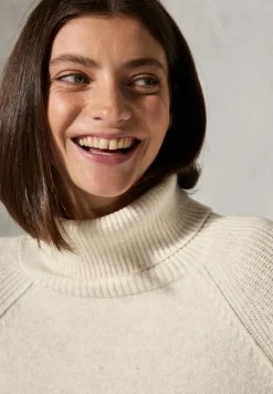 Rollkragenpullover birch white melange
