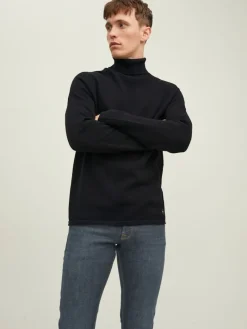 Rollkragenpullover black