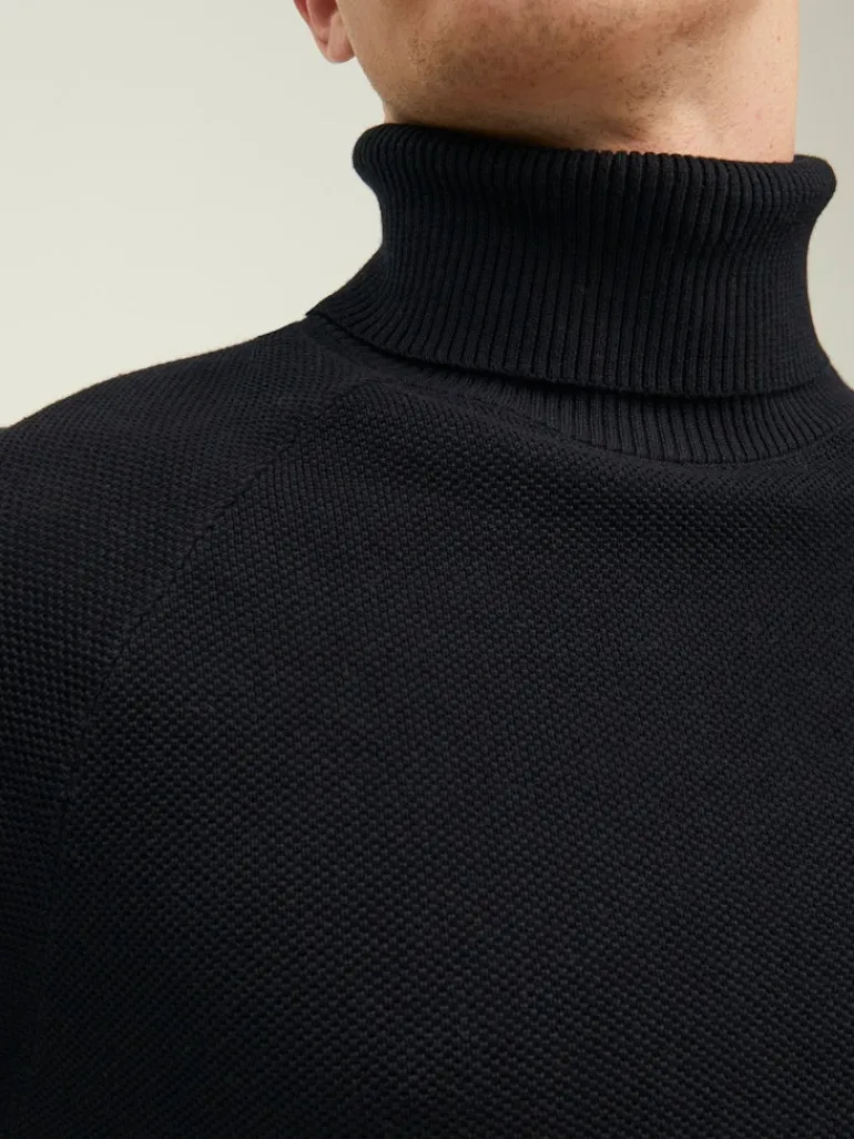 Rollkragenpullover black
