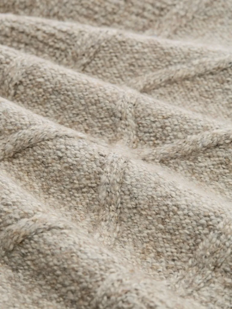 Rollkragenpullover brown offwhite structure