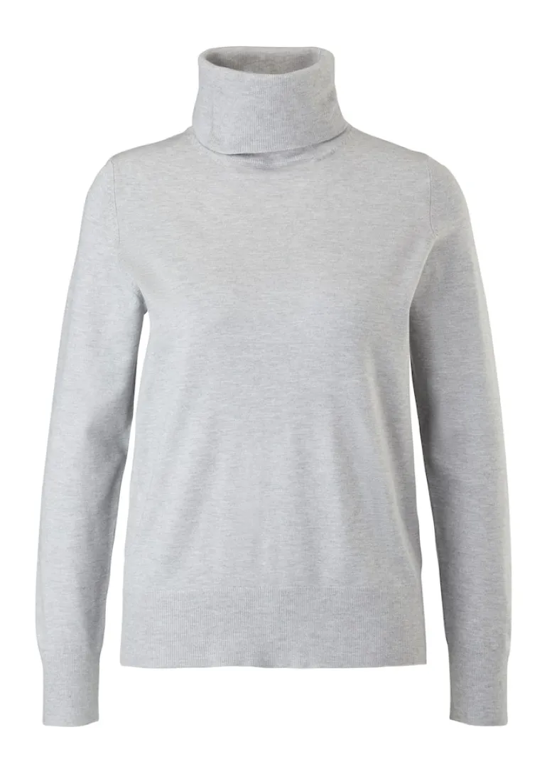 Rollkragenpullover grau