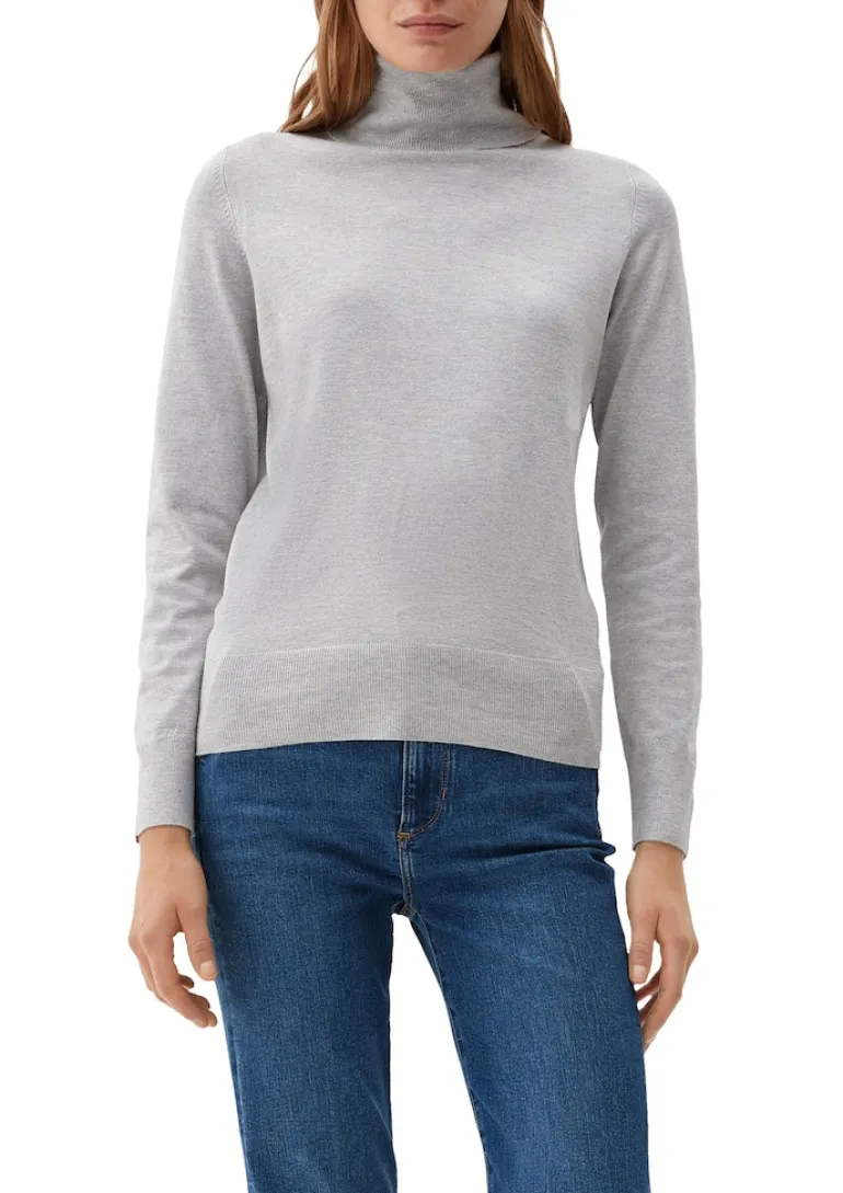 Rollkragenpullover grau