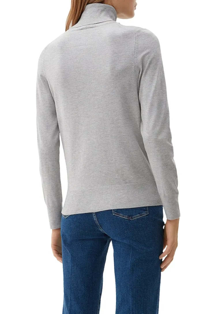 Rollkragenpullover grau