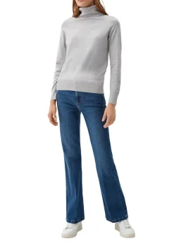 Rollkragenpullover grau
