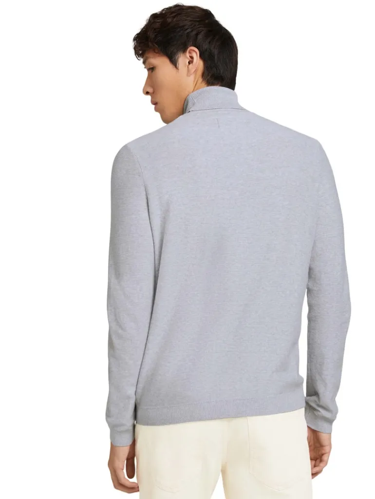 Rollkragenpullover light stone grey melange