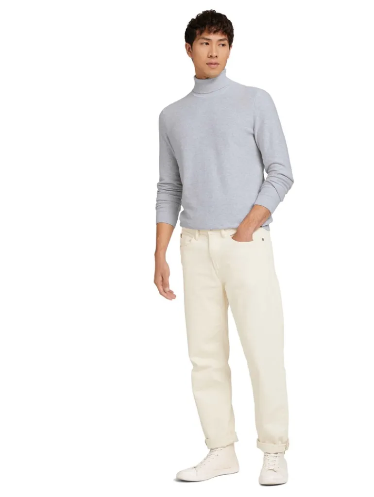 Rollkragenpullover light stone grey melange