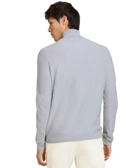 Rollkragenpullover light stone grey melange
