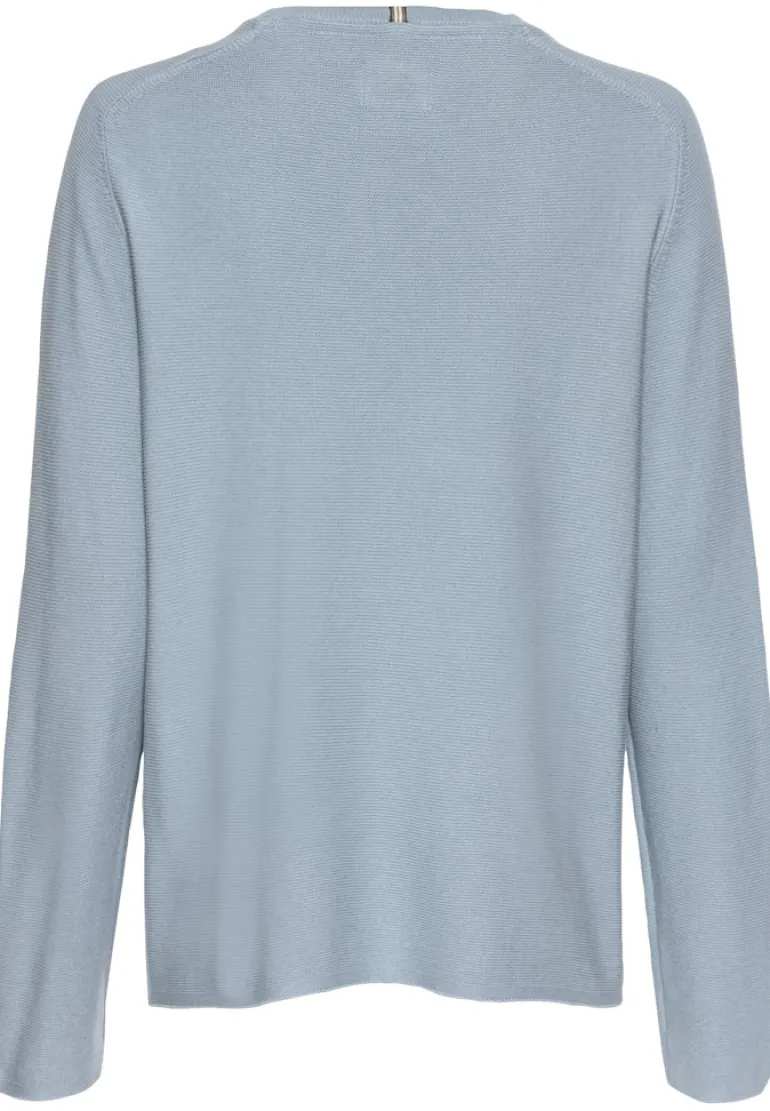 Rundhals Sweatshirt aus reiner Baumwolle soft blue