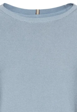 Rundhals Sweatshirt aus reiner Baumwolle soft blue