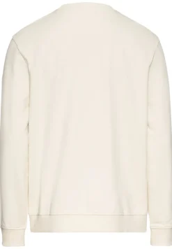 Rundhals Sweatshirt mit Brusttasche creme