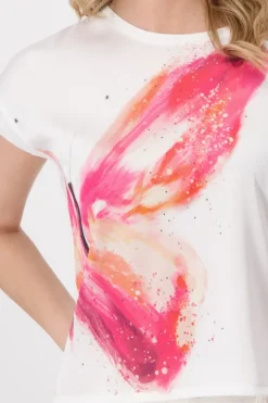 Schmetterling Blusenshirt off-white
