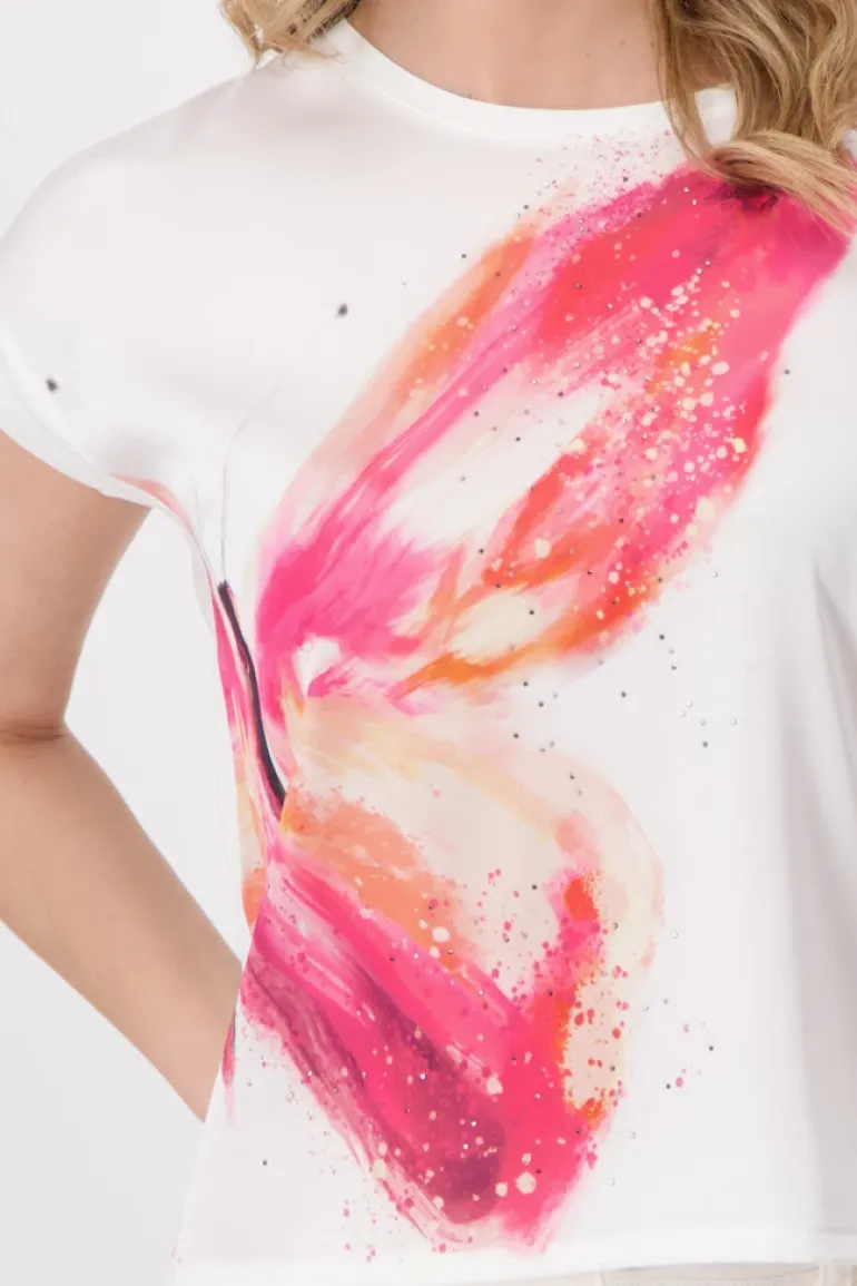 Schmetterling Blusenshirt off-white
