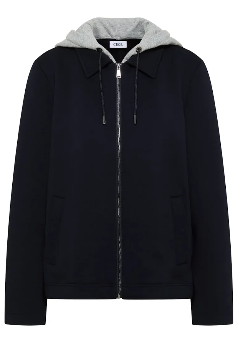 Scuba Jacke mit Sweat-Inlay urban dark blue
