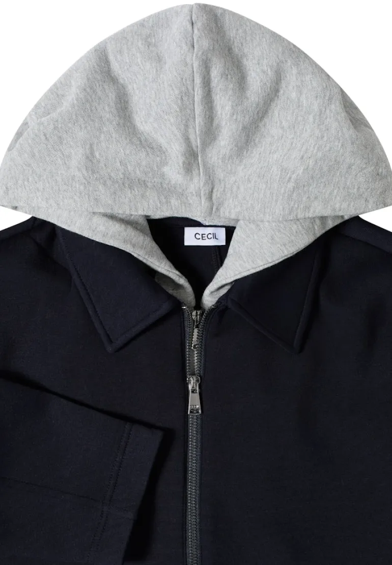 Scuba Jacke mit Sweat-Inlay urban dark blue