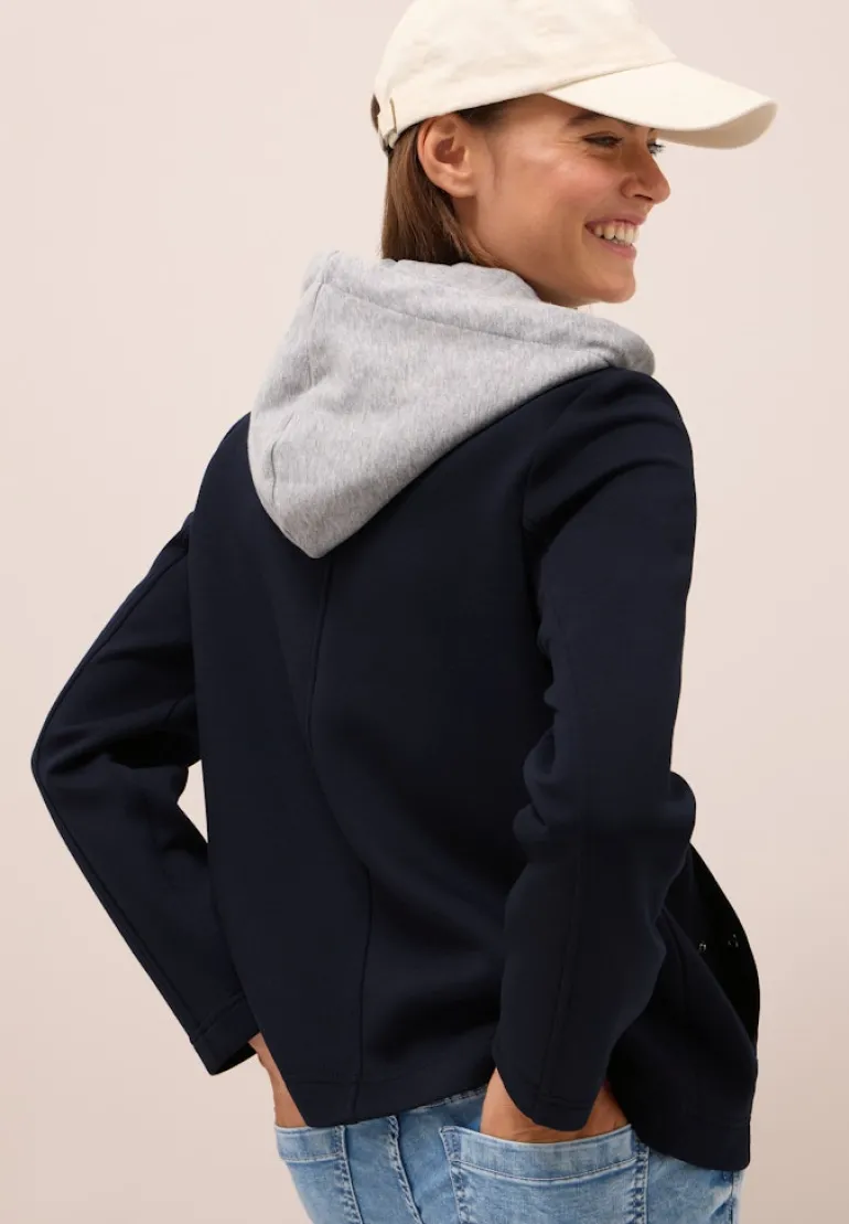 Scuba Jacke mit Sweat-Inlay urban dark blue