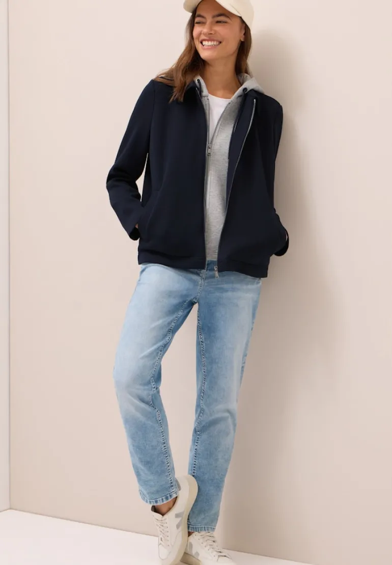 Scuba Jacke mit Sweat-Inlay urban dark blue