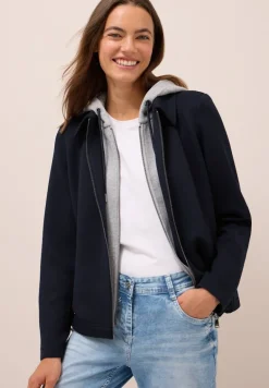 Scuba Jacke mit Sweat-Inlay urban dark blue