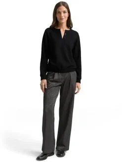 Scuba Sweatshirt mit Strasssteinen deep black
