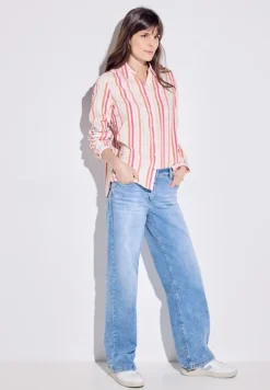 Seersucker Bluse pink sorbet
