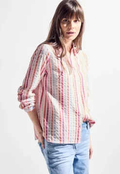 Seersucker Bluse pink sorbet