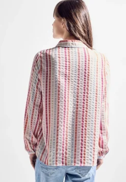 Seersucker Bluse pink sorbet