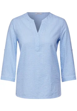 Seersucker Bluse soda blouse blue