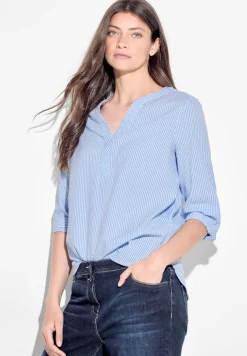 Seersucker Bluse soda blouse blue