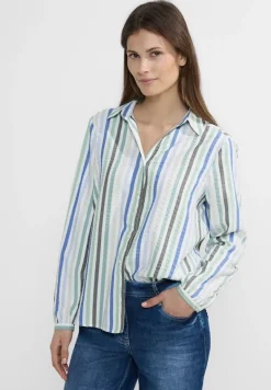 Seersucker Bluse strong khaki