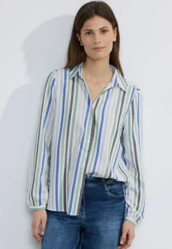 Seersucker Bluse strong khaki