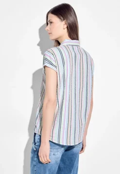 Seersucker Bluse vanilla white