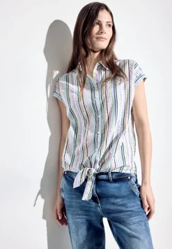 Seersucker Bluse vanilla white