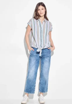 Seersucker Bluse vanilla white