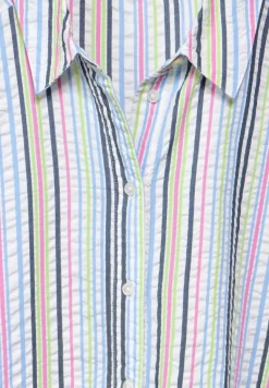Seersucker Bluse vanilla white
