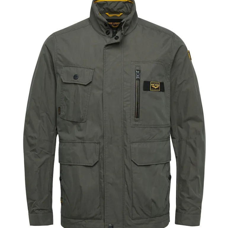 Semi long jacket FUTURER 2.0 Mech cotton beluga