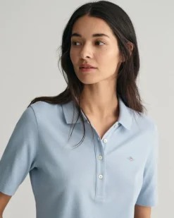 Shield Piqué Poloshirt dove blue